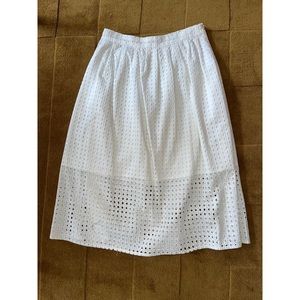 Zara white eyelet skirt, xs